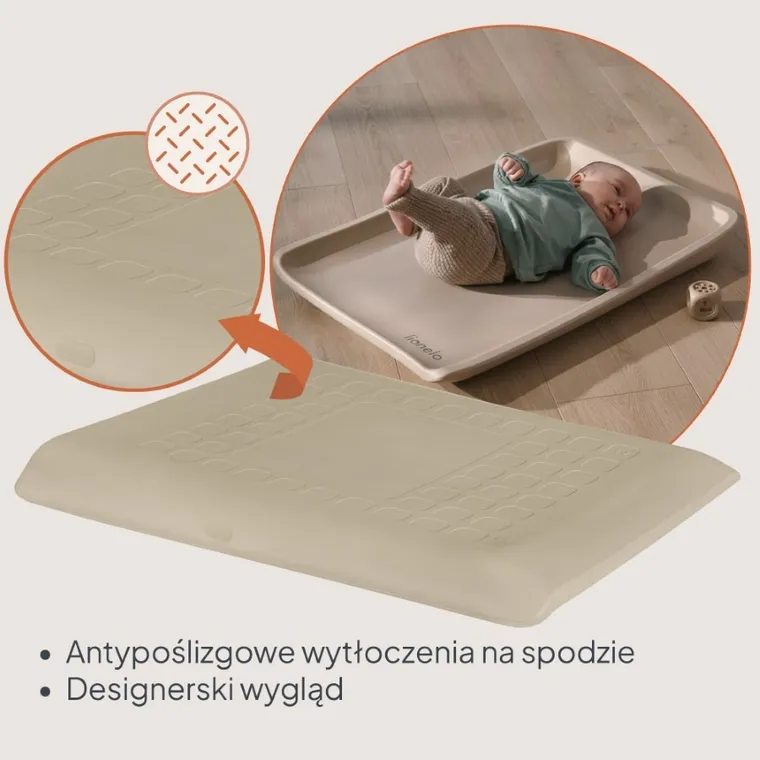 Lionelo, Megs, saltea multifunctionala pentru schimbat, Beige Sand