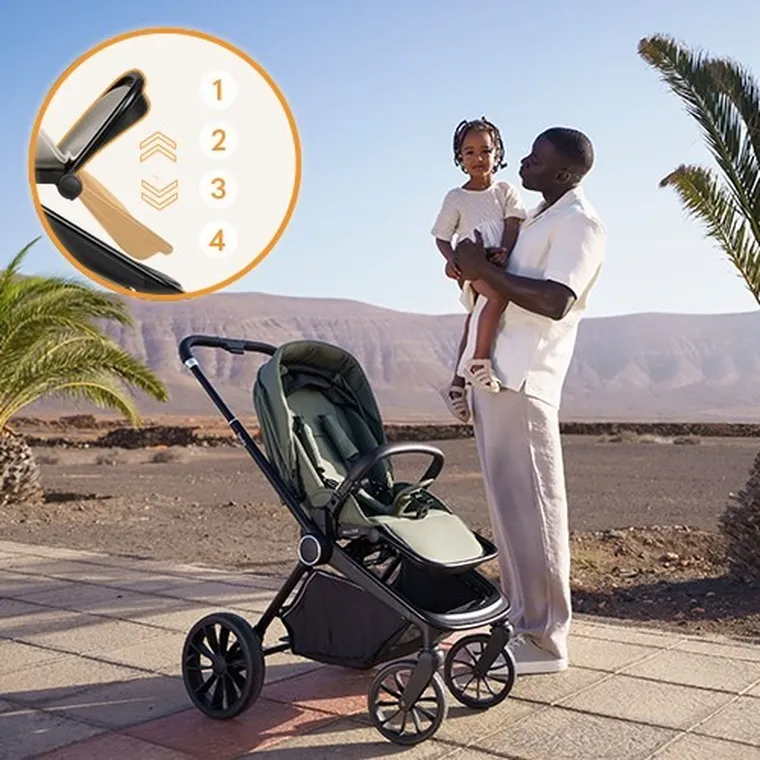 Lionelo, Mika Plus, carucior multifunctional, Beige Sand