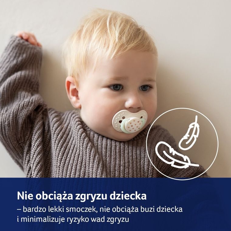 Lovi, Teddy Love, suzeta din silicon, dinamica, 0-6 luni, 2 buc.