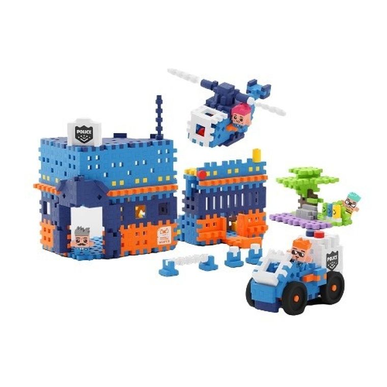 Marioinex, Mini Waffle, City, Postul de politie, set de constructie, 280 piese