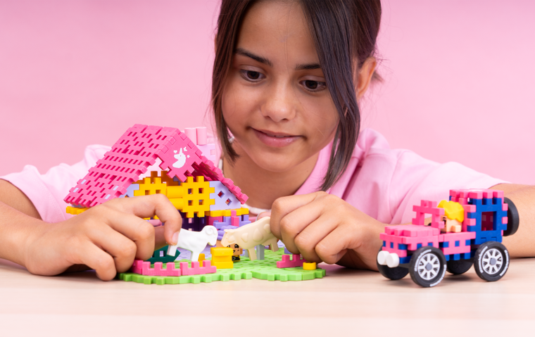 Marioinex, Mini Waffle, Fermier, set de constructie, 112 piese