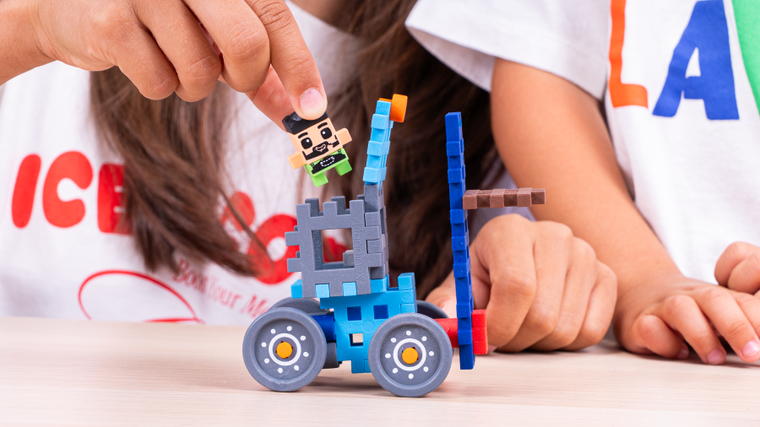 Marioinex, Mini Waffle, Fermier, set de constructie, 50 piese