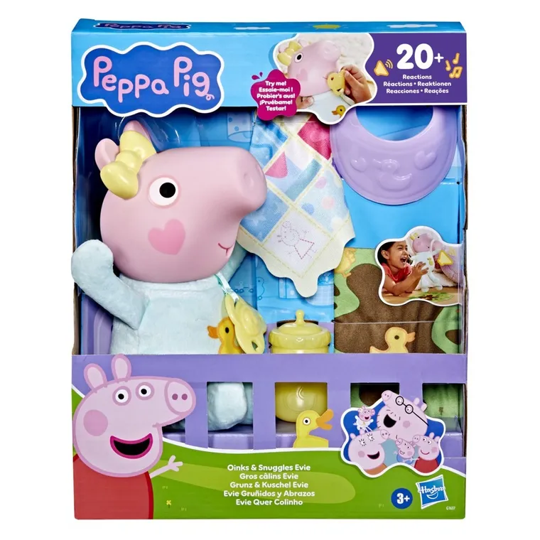 Peppa Pig, Oinks & Snuggles Evie, papusa interactiva