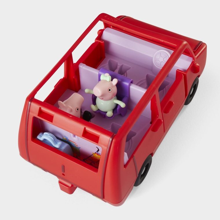 Peppa Pig, Peppa's Big Family Car, set de joaca cu figurine