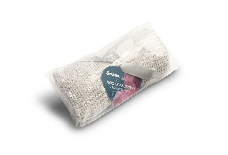 Sensillo, Moli, patura ajurata, gri deschis, 70-110 cm