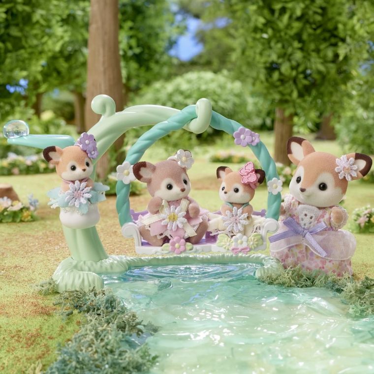 Sylvanian Families, Caprioare pe leaganul cu flori, set cu figurine, 5801