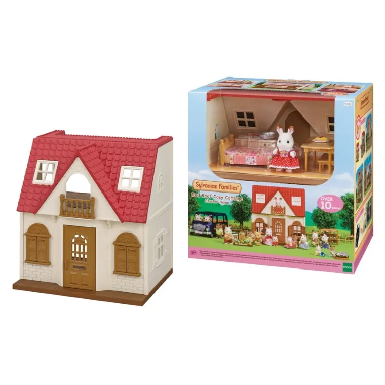 Sylvanian Families, Casa rustica primitoare, set de inceput cu figurina, 5242/5303