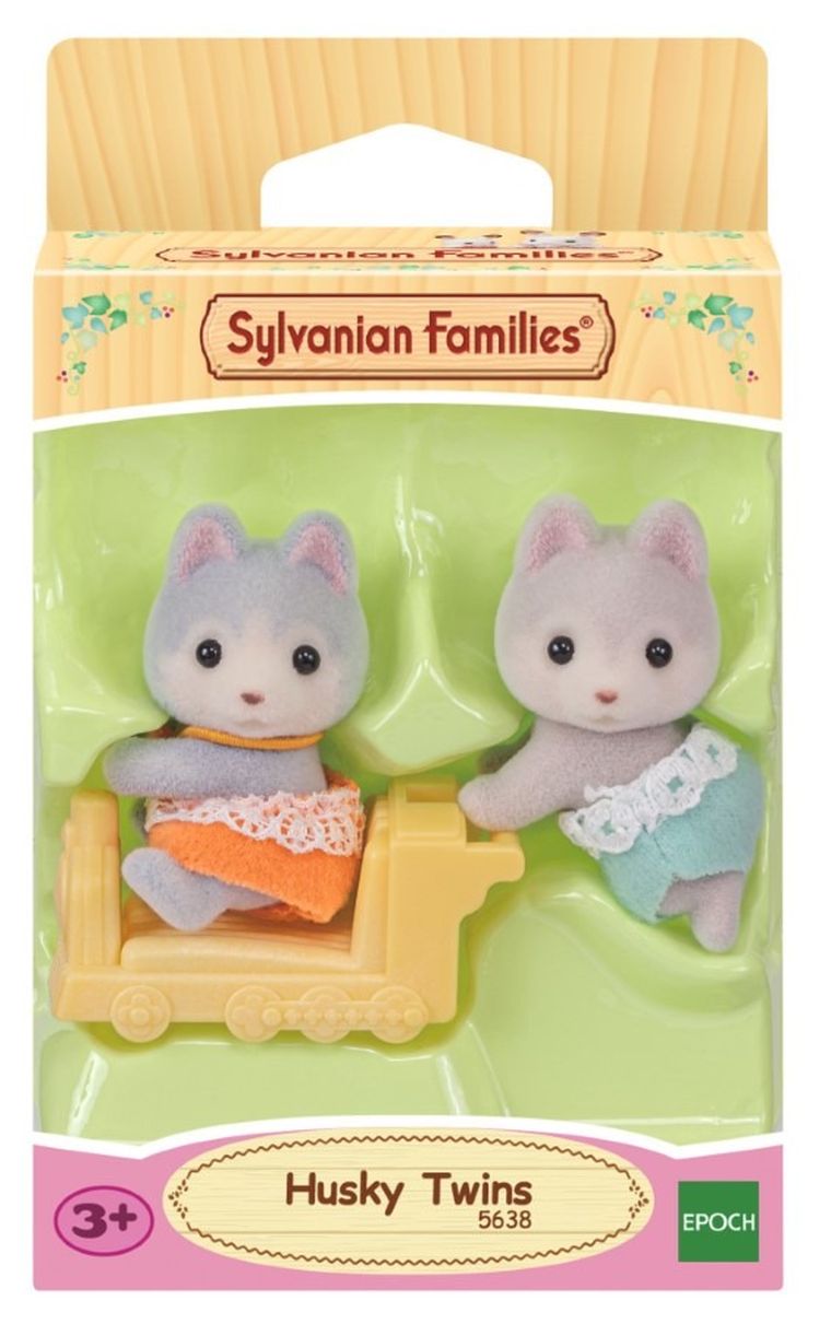 Sylvanian Families, Catelusii gemeni Husky, set de figurine, 5638