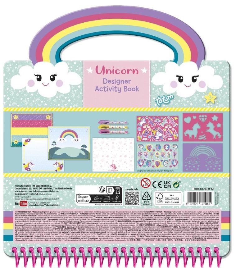 Totum, Unicorn, Designer Activity Book, set creativ