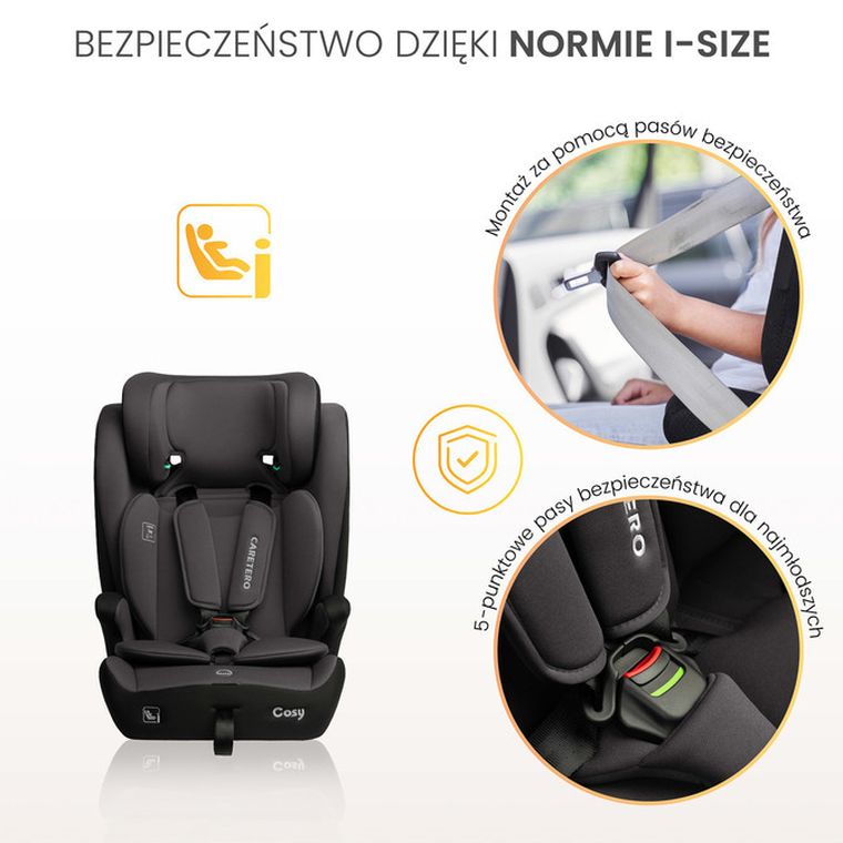 Caretero, Cosy i-Size, scaun auto, teal, 76-150 cm