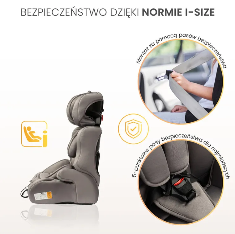 Caretero, Falcon i-Size, scaun auto, roz, 76-150 cm