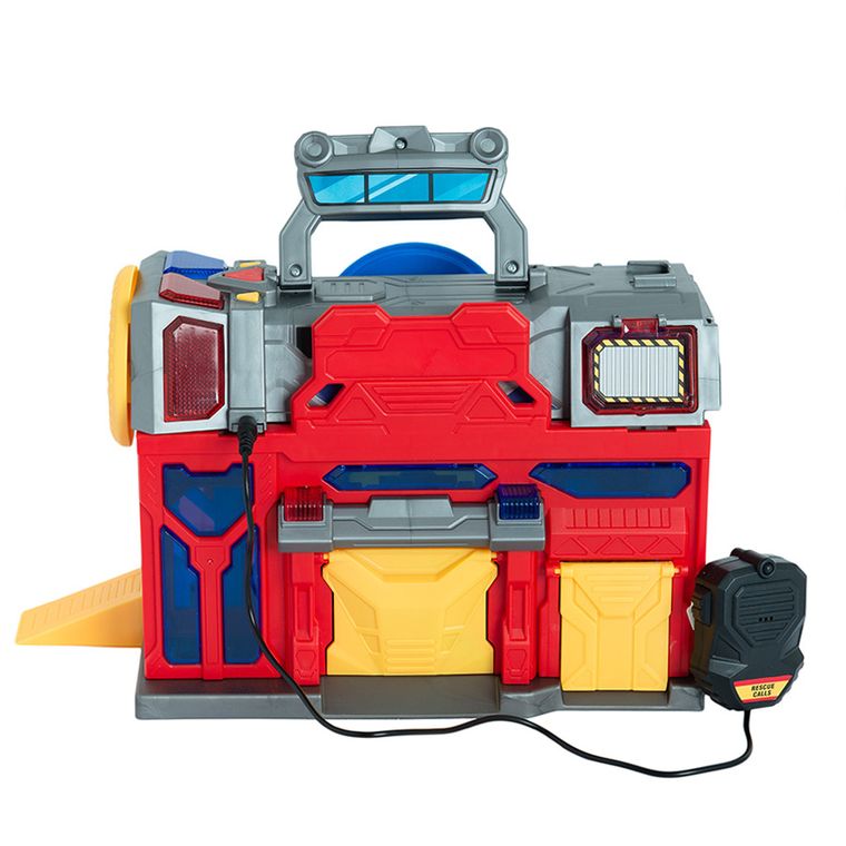 City Action, Politie si pompieri, garaj cu vehicule si walkie-talkie, lumini si sunete