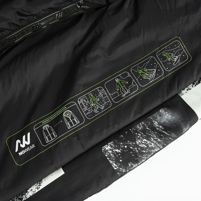 Geaca de schi impermeabila cu gluga si croiala oversize unisex NOWEAR