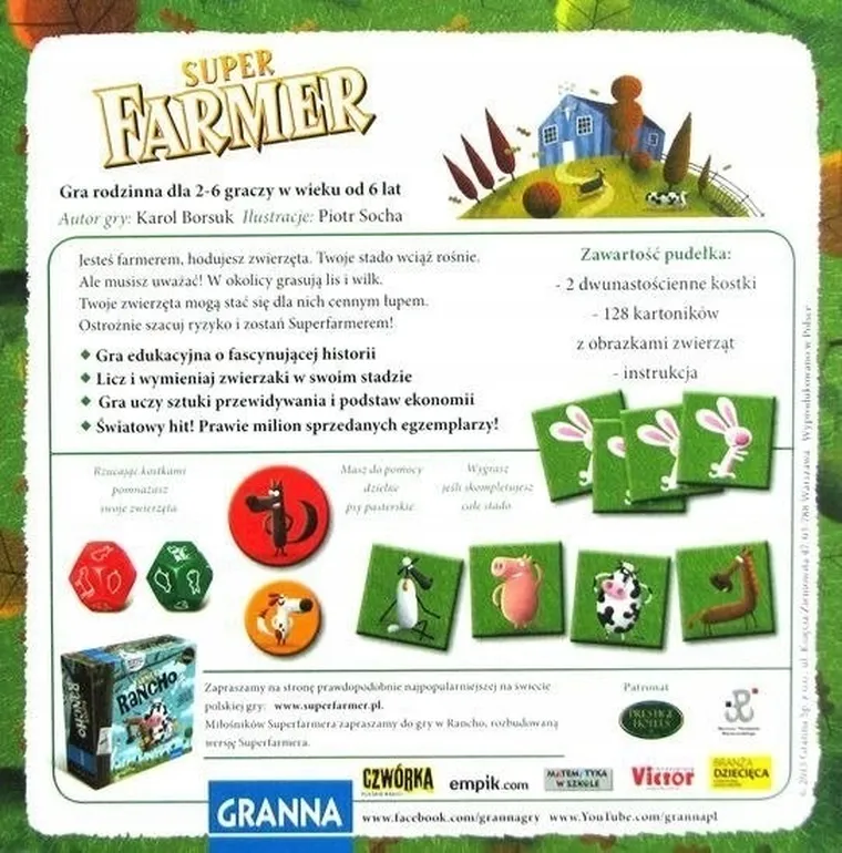 Granna, Superfarmer, Ferma de animale, joc de familie