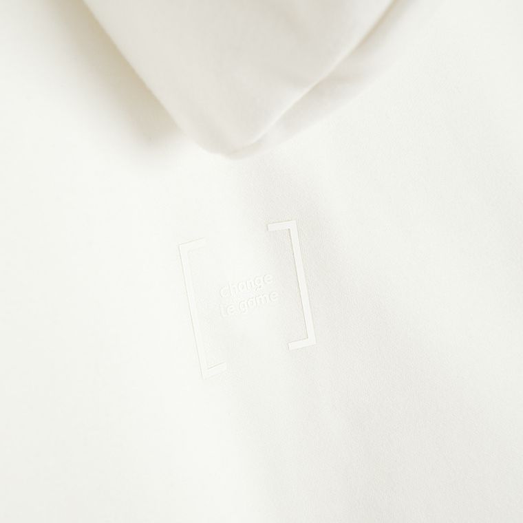 Hanorac oversize alb cu fermoar NOWEAR