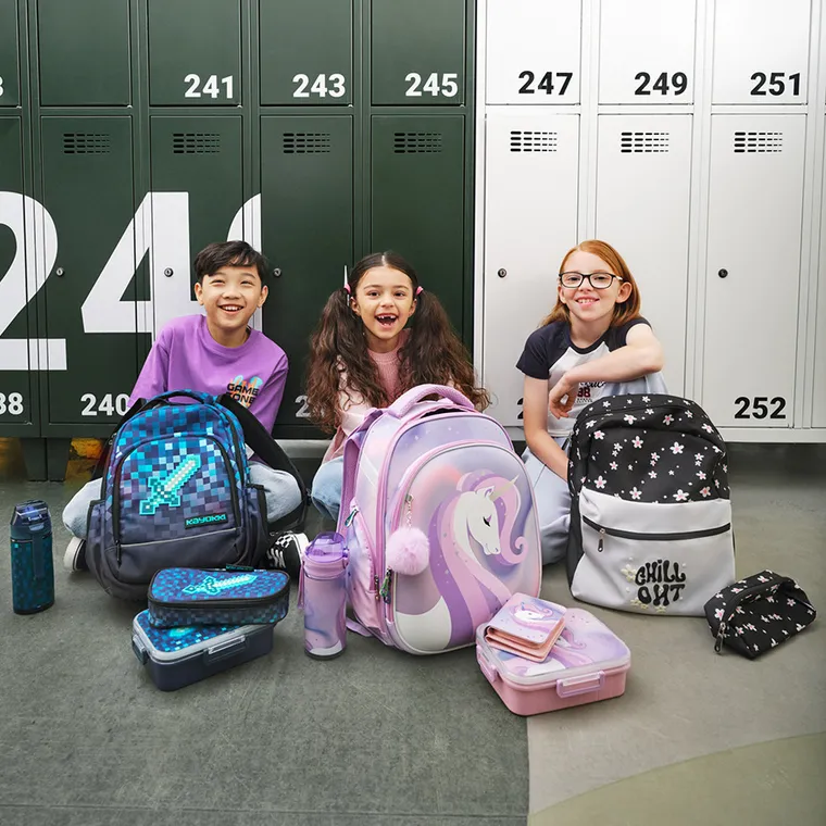 Kayokki, ghiozdan, 1 compartiment, unicorn, violet