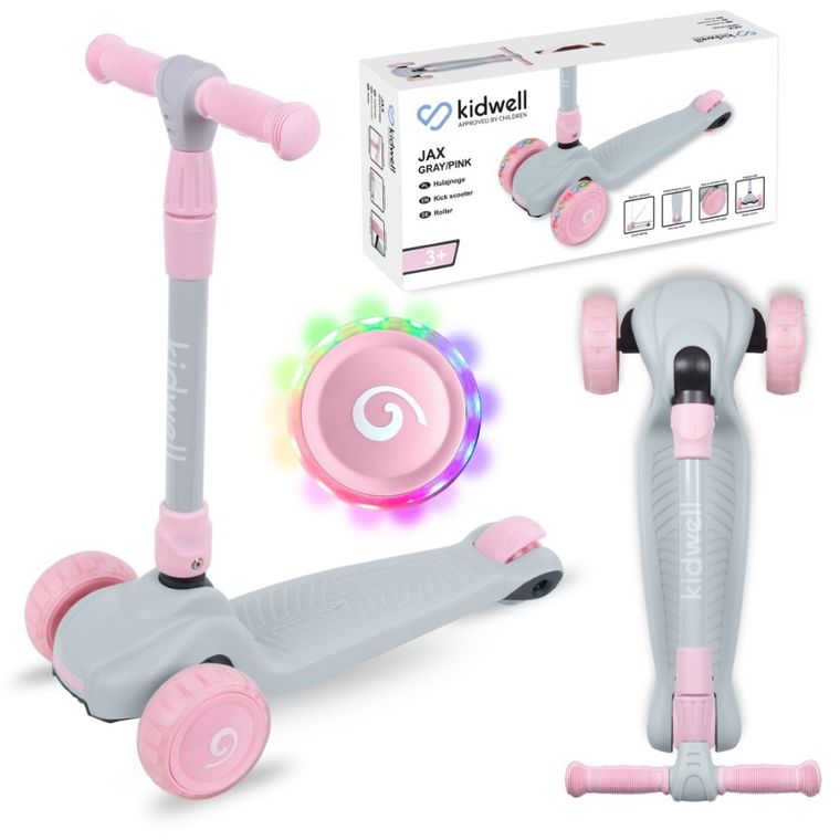 Kidwell, Jax, trotineta cu 3 roti, gri-roz