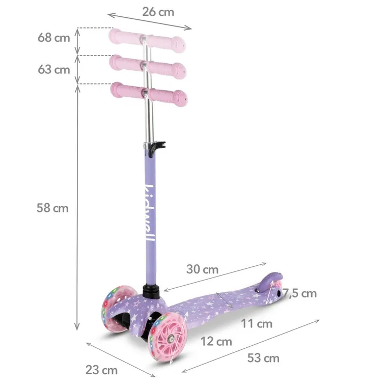 Kidwell, Uno, trotineta cu 3 roti, stars