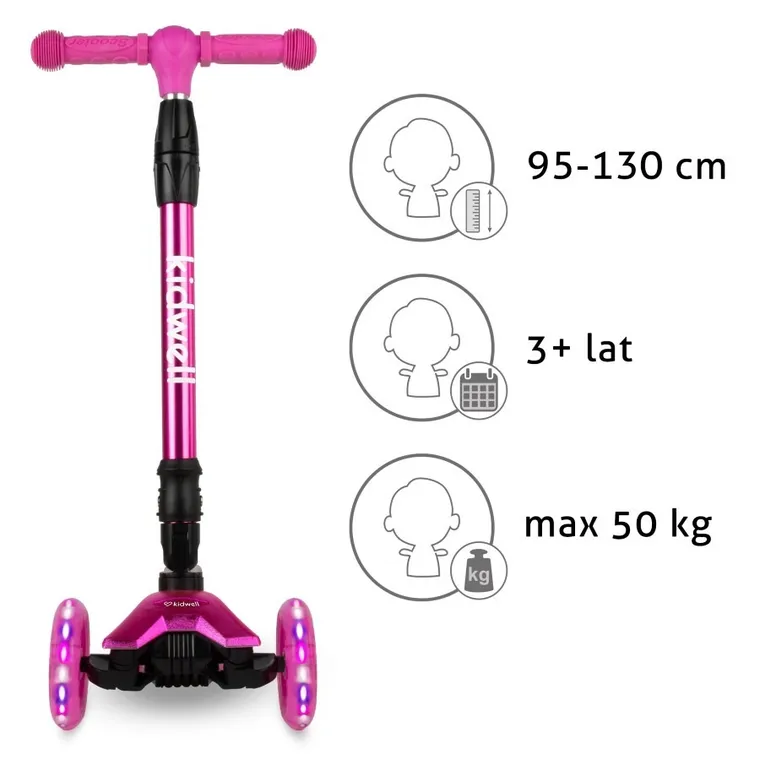 Kidwell, Vento, trotineta cu 3 roti, roz