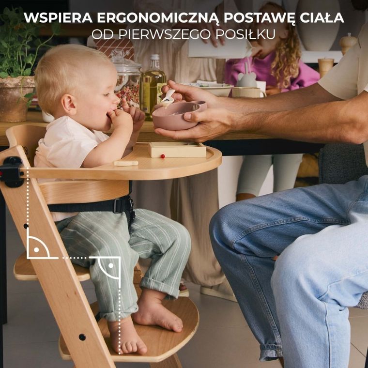 Kinderkraft, Enock, scaun de masa, Brown