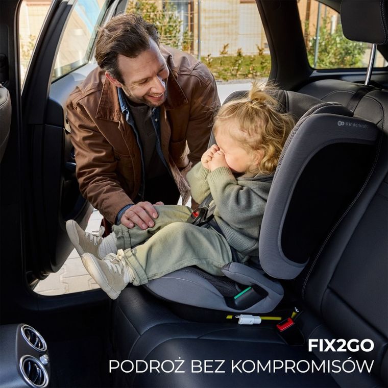 Kinderkraft, FIX2GO, i-Size, scaun auto, Navy, 76-150 cm