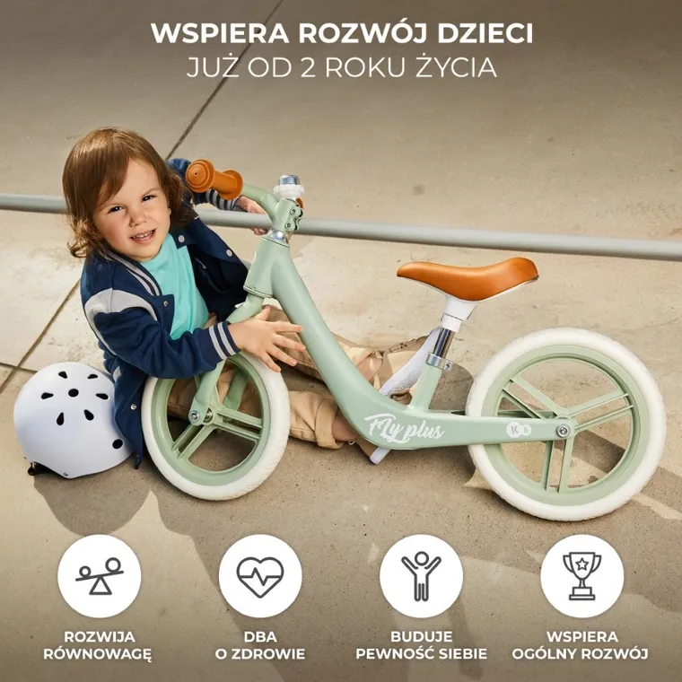 Kinderkraft, Fly Plus, bicicleta fara pedale, Baby Blue