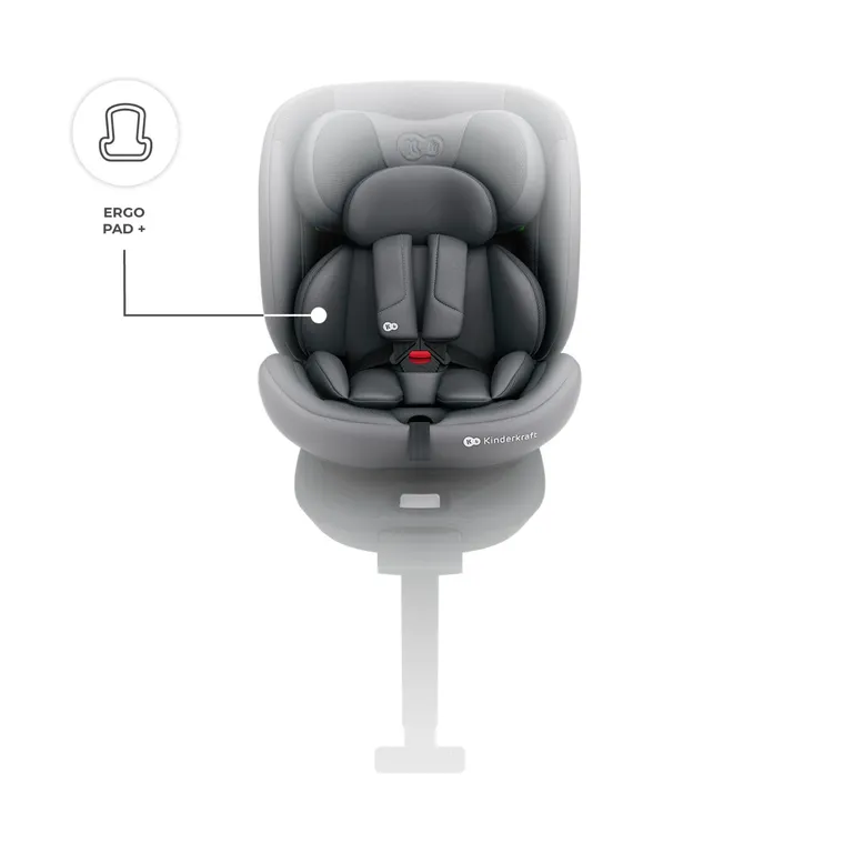 Kinderkraft, I-360 2 Plus, scaun auto, i-Size, gri, 40-150 cm