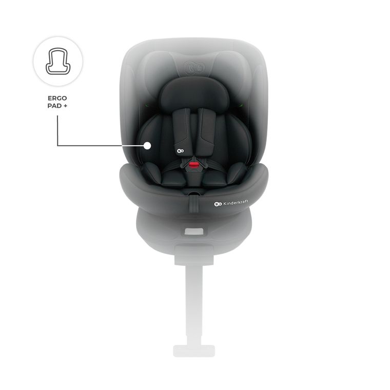 Kinderkraft, I-360 2 Plus, scaun auto, i-Size, negru, 40-150 cm