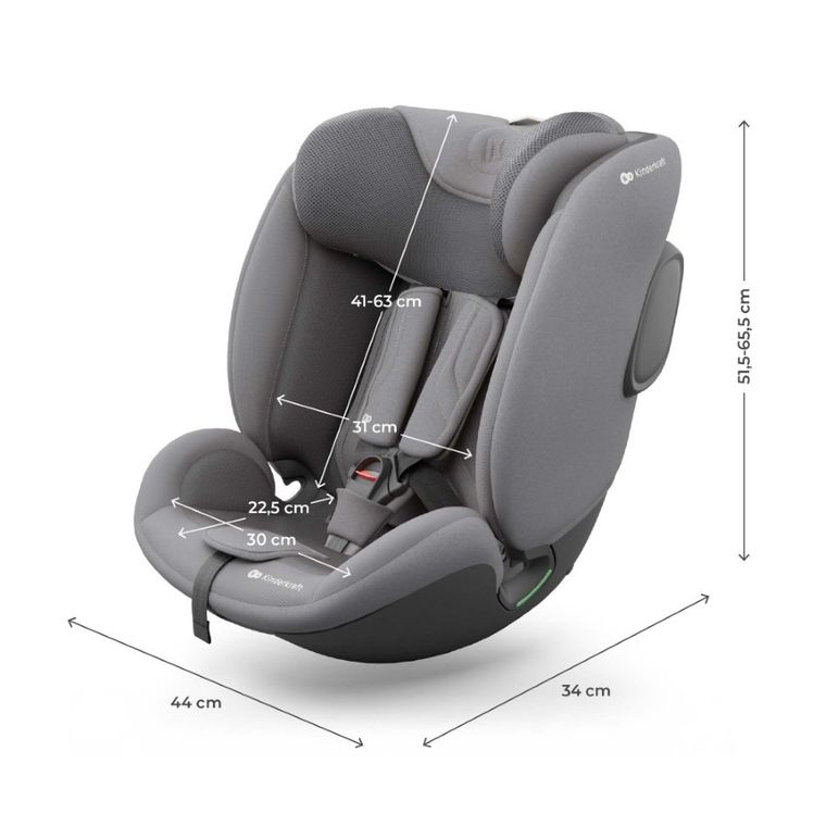 Kinderkraft, I-Fix, scaun auto, 61-150 cm, gri