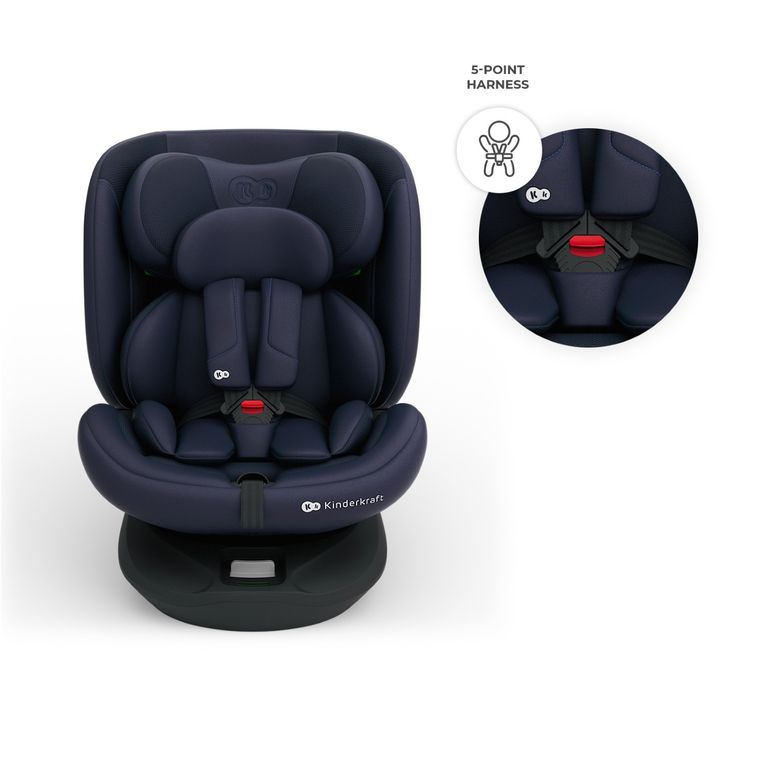 Kinderkraft, I-Grow 2 Plus, scaun auto, i-Size, bleumarin, 40-150 cm
