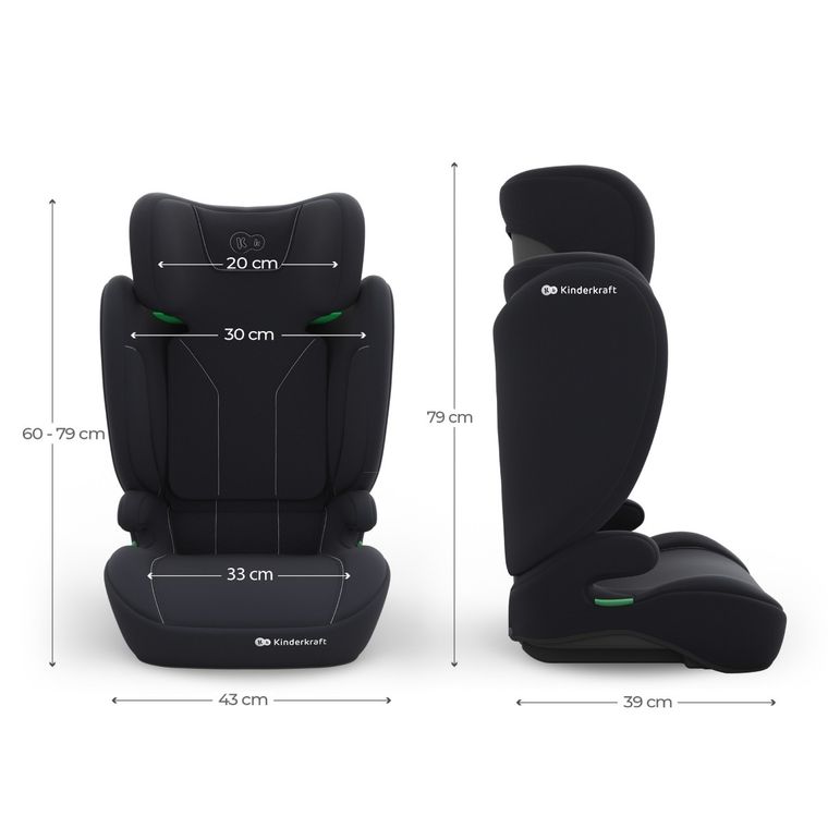 Kinderkraft, I-Spark 2 Plus, i-Size, scaun auto, black, 100-150 cm