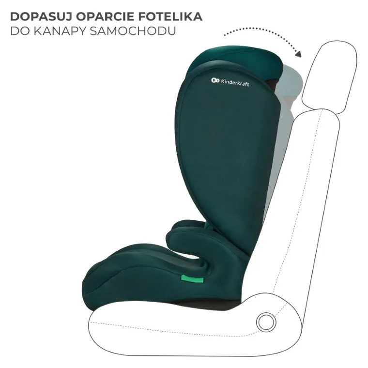 Kinderkraft, I-Spark, scaun auto, 100-150 cm, Green