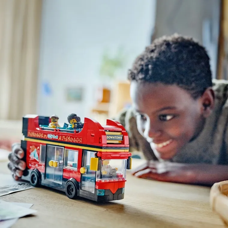 LEGO City, Autobuz turistic rosu cu etaj, 60407
