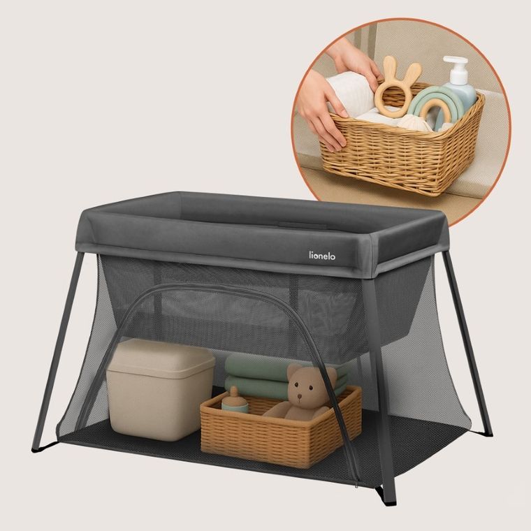 Lionelo, Alice, patut de volaj, 3in1, Grey