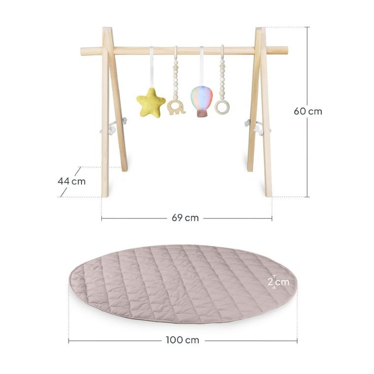 Lionelo, Anis, set: stand educativ din lemn si covoras
