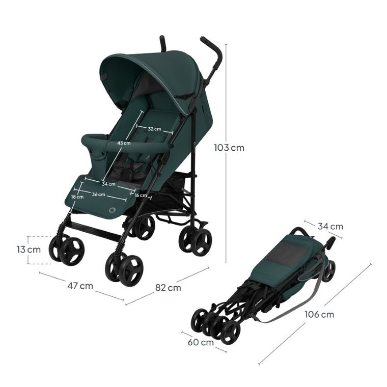 Lionelo, Elia, carucior sport, Green Graphite