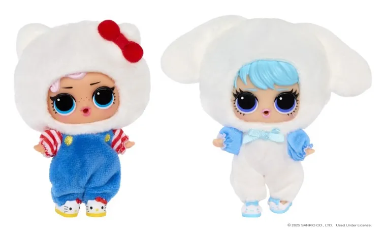 L.O.L. Surprise, Loves Hello Kitty, Reversible Plush, mini papusa intr-o cutie de plus, 1 buc.