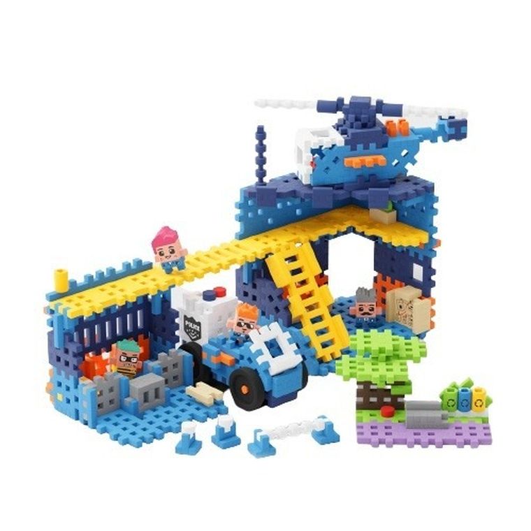 Marioinex, Mini Waffle, City, Postul de politie, set de constructie, 280 piese