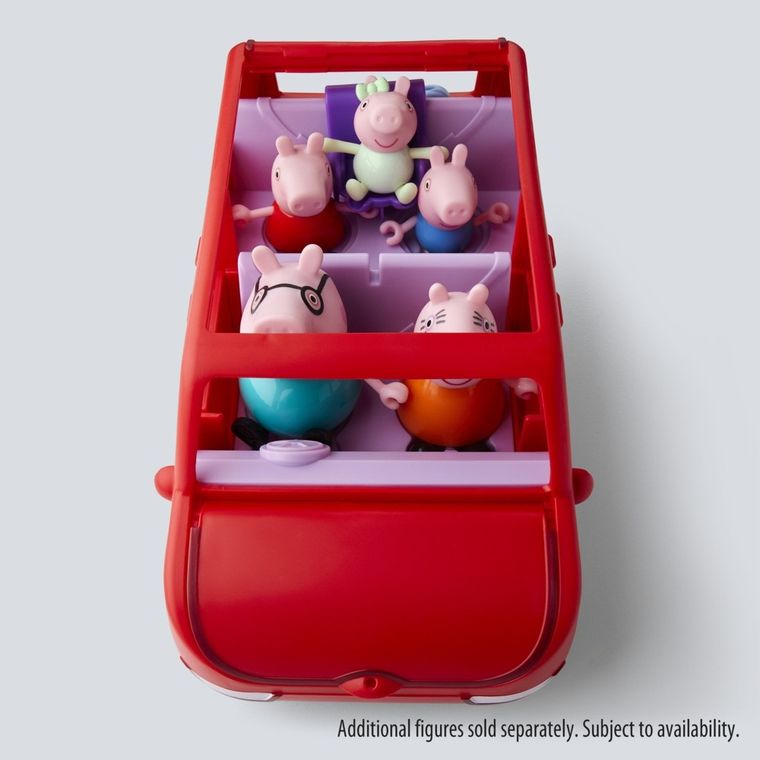 Peppa Pig, Peppa's Big Family Car, set de joaca cu figurine