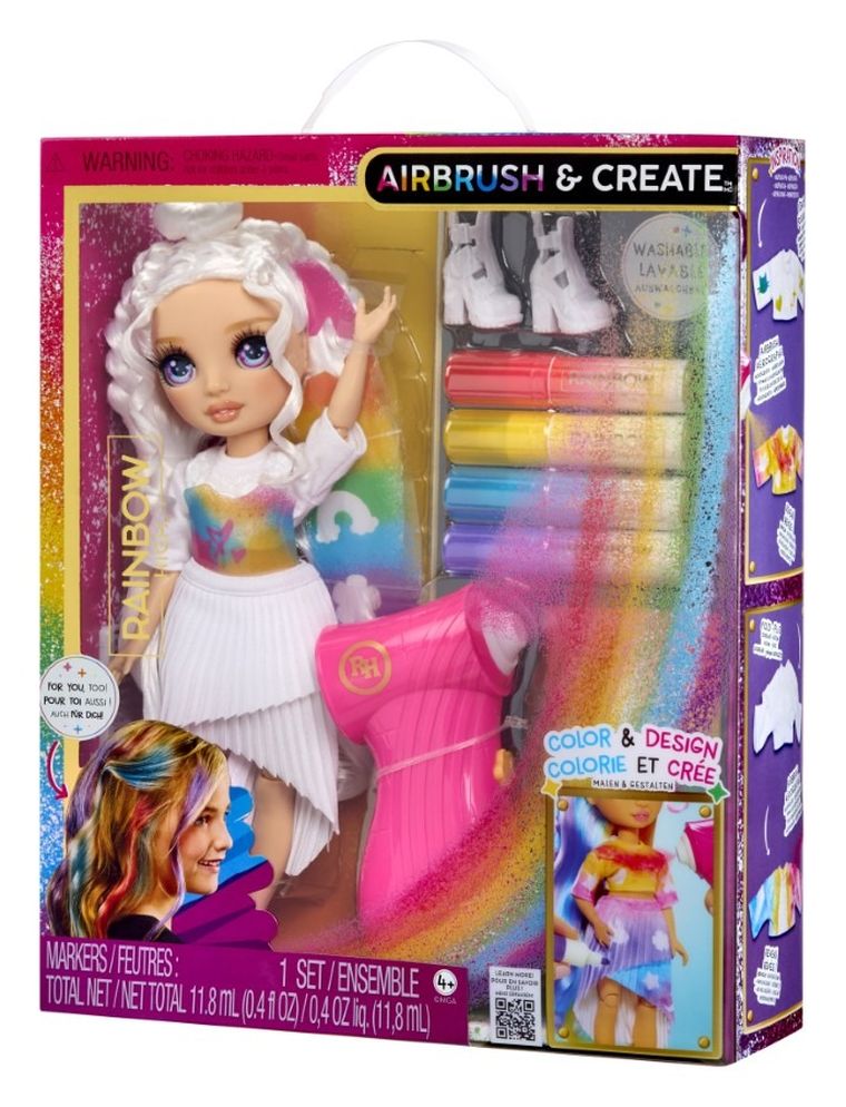 Rainbow High, Air Brush & Create, papusa fashion, Purple Eyes
