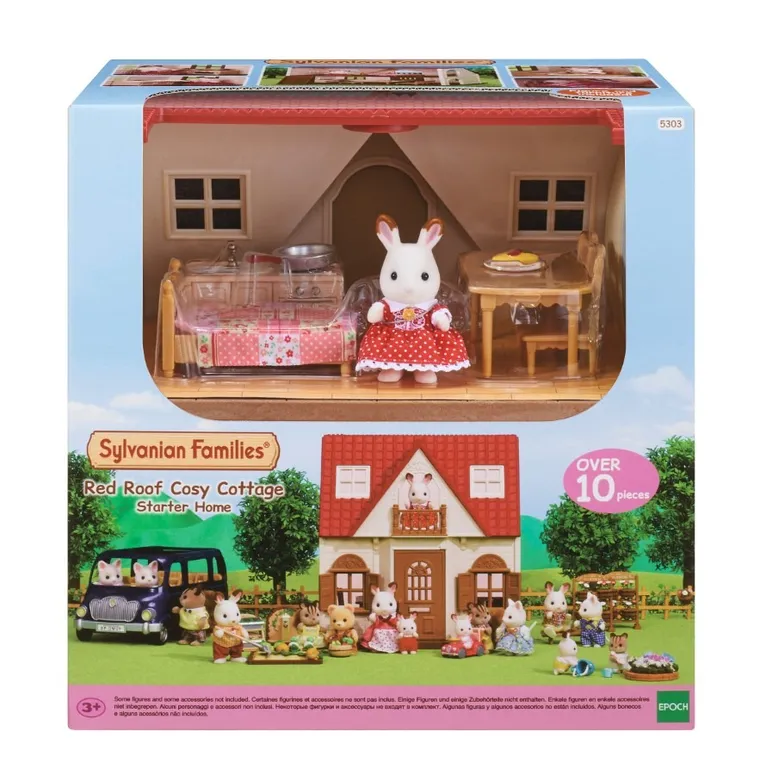 Sylvanian Families, Casa rustica primitoare, set de inceput cu figurina, 5242/5303