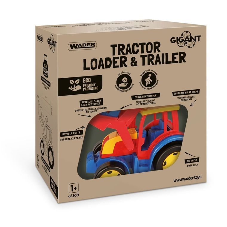 Wader, Tractor Gigant, tractor cu cupa si remorca, vehicul