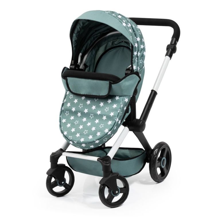 Bayer Design, Xeo, carucior multifunctional pentru papusi, verde