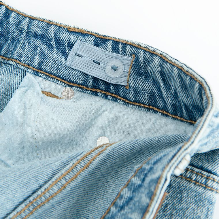 Bermude din denim cu talie reglabila unisex NOWEAR