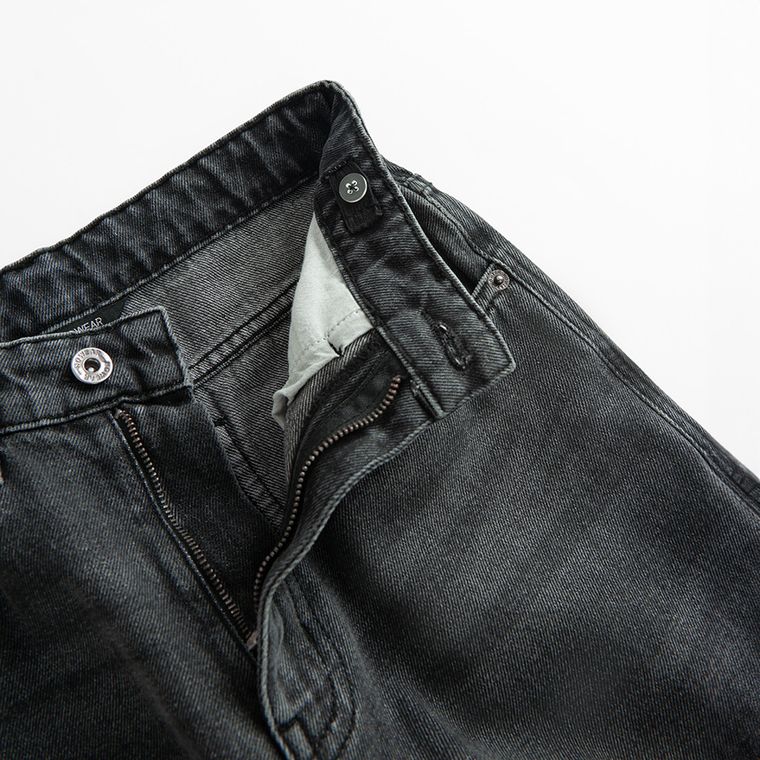 Blugi ajustabili cenusii-negri cu croiala super baggy unisex NOWEAR