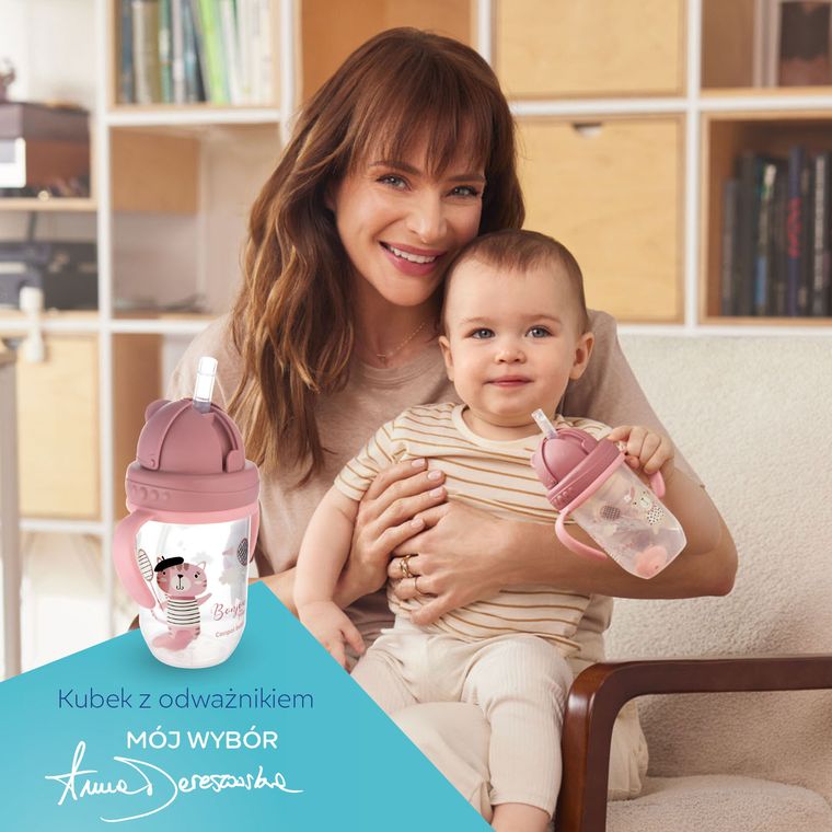 Canpol babies, Exotic Animals, canita anti-varsare cu pai, galben, 270 ml