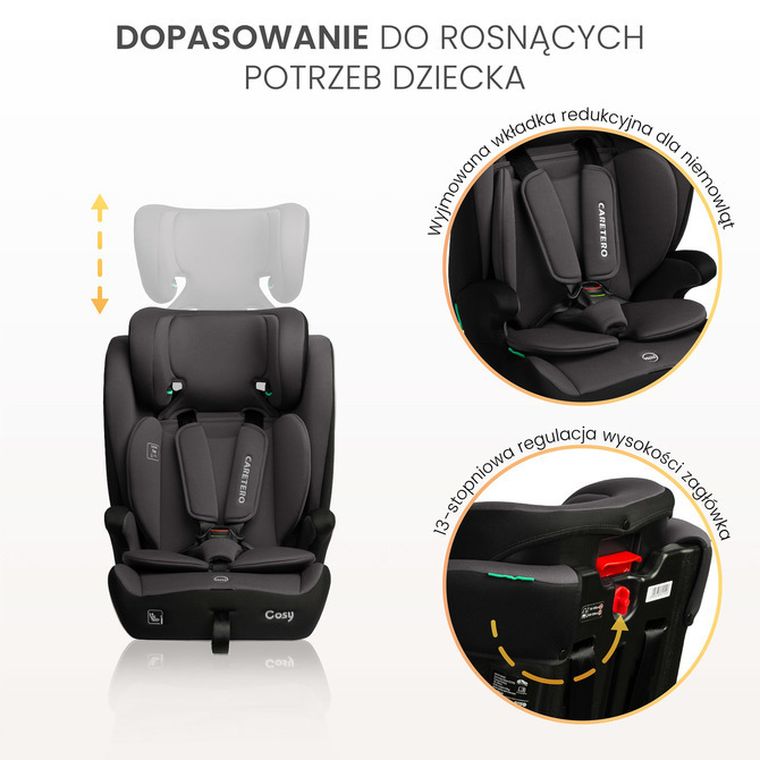 Caretero, Cosy i-Size, scaun auto, teal, 76-150 cm