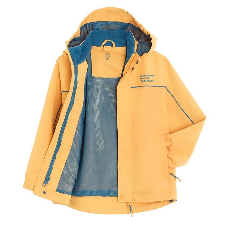 Cool Club, Geaca de ploaie cu gluga pentru baieti, 3in1, Bluza polar cu fermoar, mix