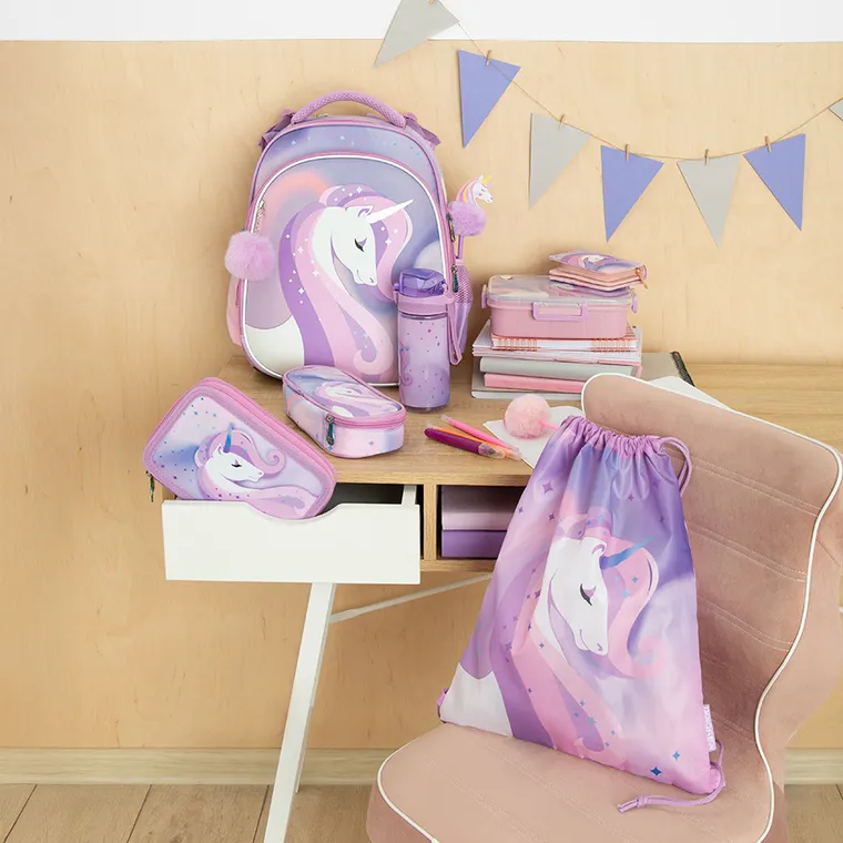 Kayokki, ghiozdan, 1 compartiment, unicorn, violet