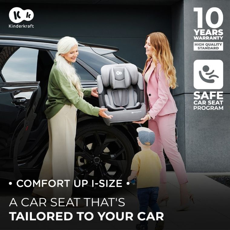 Kinderkraft, Comfort Up, I-size, scaun auto, roz, 76-150 cm